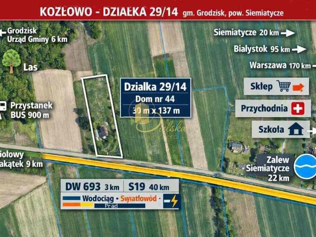 Dom, Kozłowo, 70.00 m², sprzedam dom
