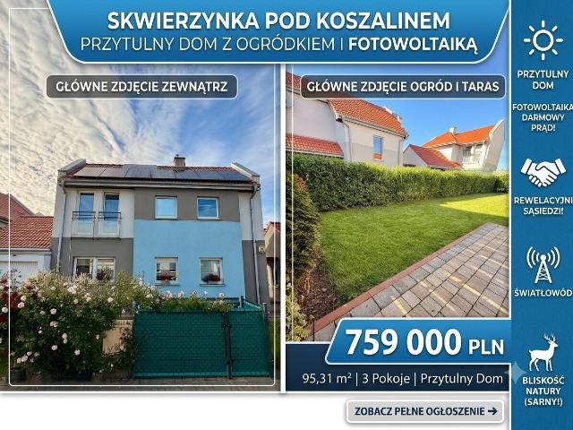 Dom, Koszalin, Jamno, 95.00 m², sprzedam dom