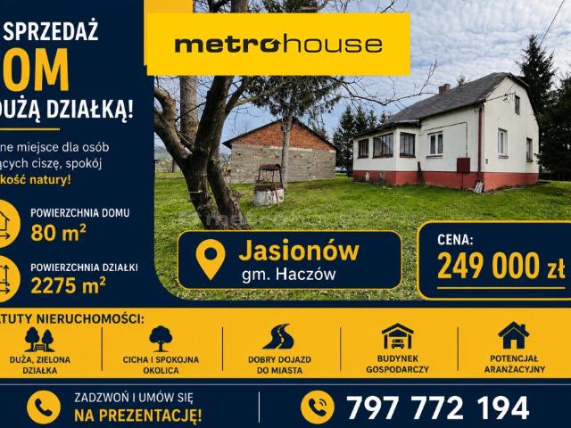 Dom, Jasionów, 80.00 m², sprzedam dom