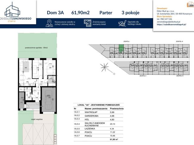 Dom na sprzedaż 3 pokoje ostrołęcki, 61,90 m2, działka 55 m2