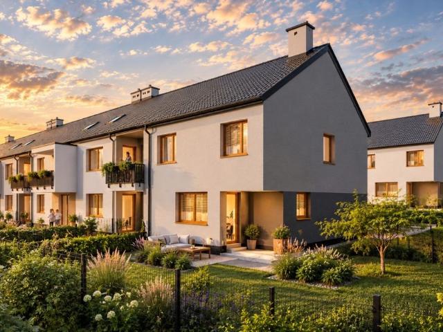 Dom szeregowy 112,43 m² z ogrodem i garażem Rzeszów