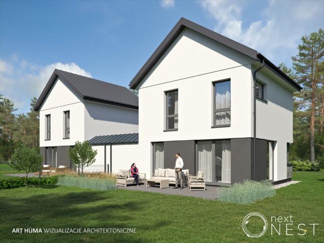 Dom w Baniosze 84,3 m² z dużym ogrodem i panoramicznymi oknami