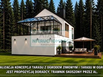 Dom wolnostojący przy lesie, 180 m², taras 34 m²