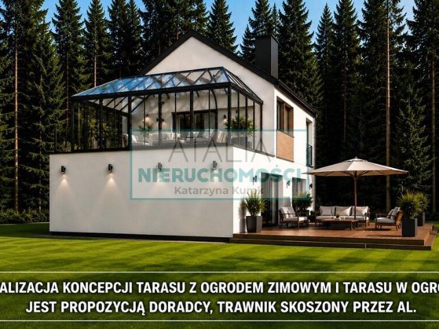 Dom wolnostojący przy lesie, 180 m², taras 34 m² polecam