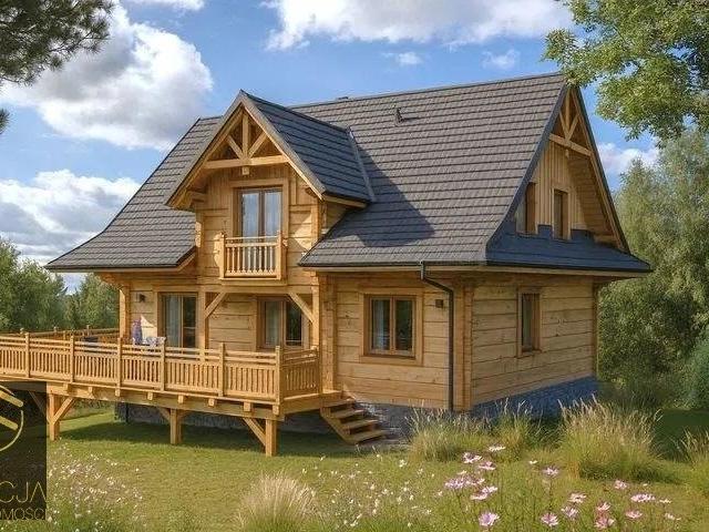 Dom z bali świerkowych 145 m2 – naturalny styl i funkcjonalność