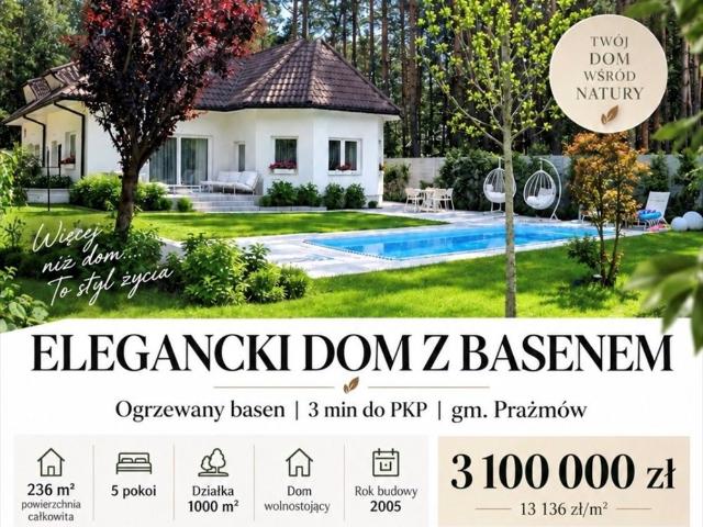 Dom z basenem 236 m² 1000 m² działki blisko PKP