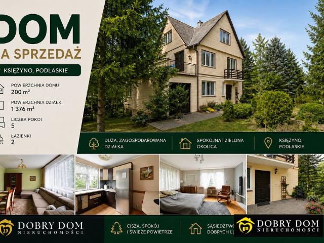 Dom z dwoma wejściami i dużą działką w Księżynie