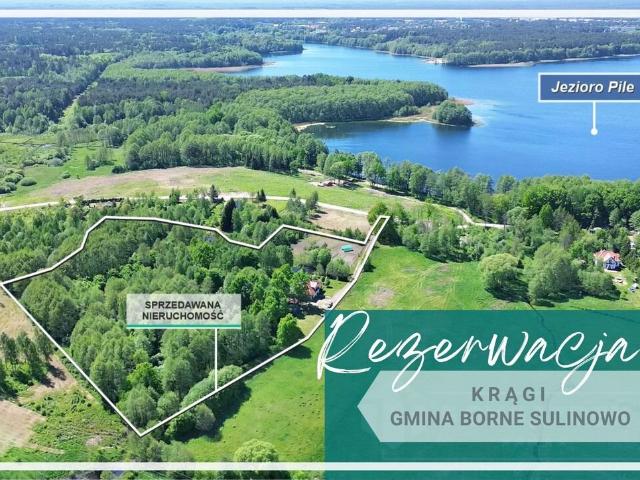 Dom z stawem i lasem w Krągach – 2,6 ha, 5 pokoi