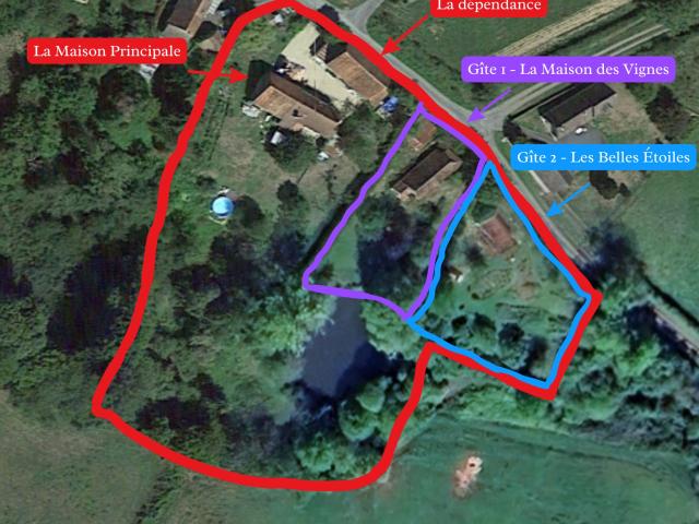 Domaine exceptionnel de 3 propriétés, gîtes établis et lac 285m² Sazeray