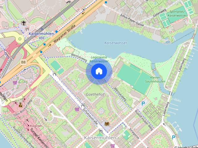 Donauparkblick: Spacious studio apartment on a higher floor for short or long term rent!