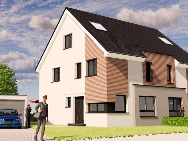 Doppelhaushälfte mit Keller inkl. Grundstück, KfW 40, Energieklasse A+ mit PV Anlage, Wärmepumpe