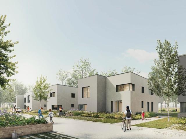 Doppelhaushälfte Holz KfW 40 Neubau