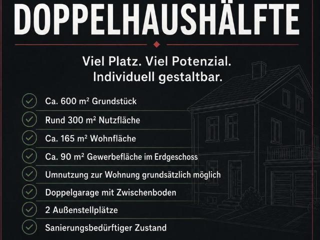 Doppelhaushälfte in Ermengerst 600qm Grundstück und 220qm Nutzfl