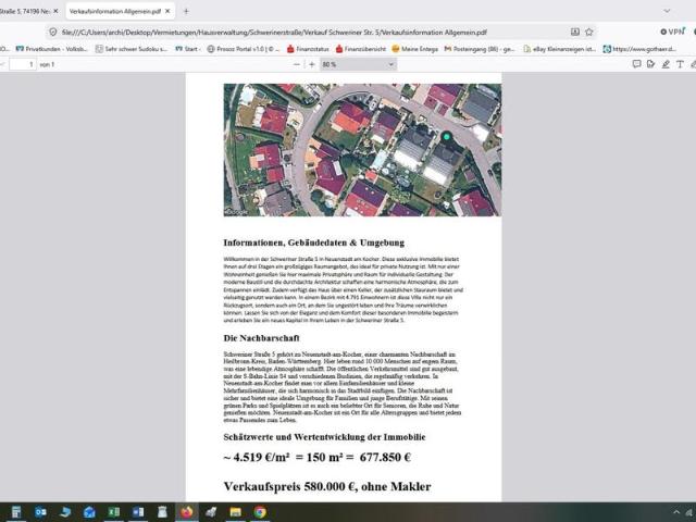 Doppelhaushälfte in 74197 Neuenstadt fast Null Energie Hau