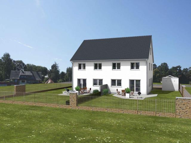 Doppelhaushälften Neubau mit Keller in Feucht in Waldrandlage mit Grundstück