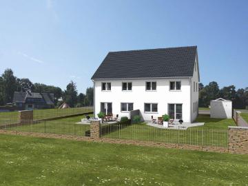 Doppelhaushälften Neubau mit Keller in Feucht in Waldrandlage mit Grundstück