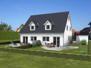 Doppelhaushälften Neubau mit Keller in Feucht mit Grundstück