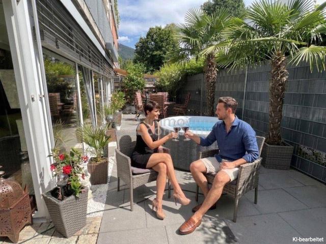 DORNBIRN Gartenwohnung/Terrassenwohnung, ca. 57 m2 + beheizter, ganzjährig nutzbarer Wintergarten ca. 19 m2, Gesamt Wohn NFL ca. 76 m2, Wohnempfinden/Wohlfühl Atmosphäre wie in einer 3 Zimmer Wohnung, inkl. 1 TG