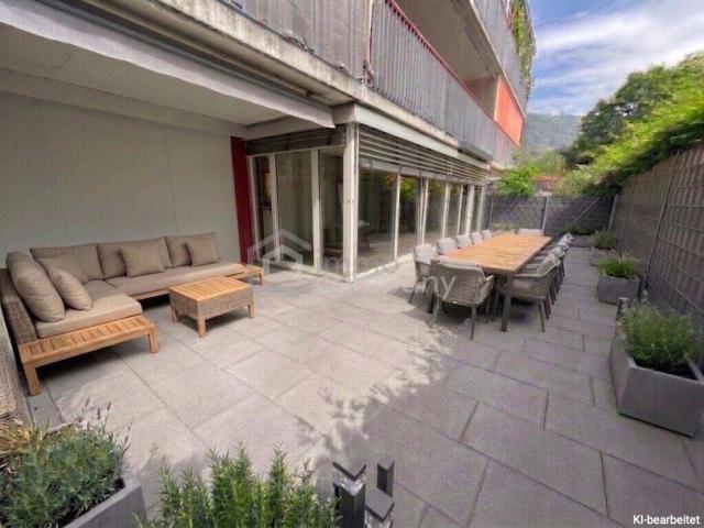 DORNBIRN Gartenwohnung/Terrassenwohnung, ca. 57 m2 + beheizter, ganzjährig nutzbarer Wintergarten ca. 19 m2, Gesamt Wohn NFL ca. 76 m2, Wohnempfinden/Wohlfühl Atmosphäre wie in einer 3 Zimmer Wohnung, inkl. 1 TG. + Kellerabteil