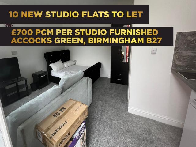 Douglas Road, Acocks Green B27 Studio to rent £700 pcm £162 pw