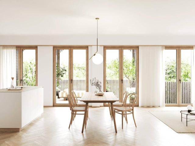 DO65 | Spektakuläre 3 4 Zimmer Wohnung mit Split Level Konzept | großzügige Raumhöhen & Terrasse/Balkon auf Wohnebene