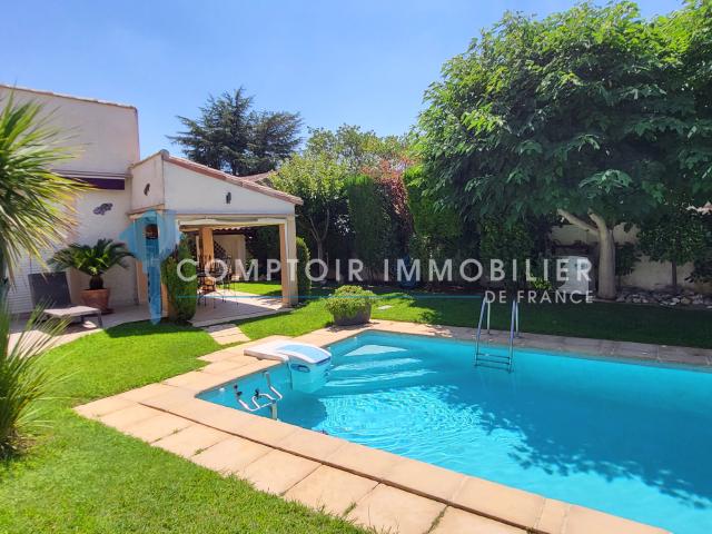 DPT GARD 30, à vendre, secteur PARIGNARGUES, maison de 181m2 habitables, de plain pied, type 5, piscine, jar
