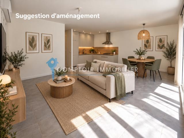 Dpt Hérault 34 Prades Le Lez, Appartement T2 de 47m2 avec terrasse, vue dégagée, expo sud, 2 stationnements