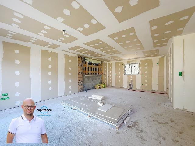 Dpt Isère 38, à vendre LES ABRETS maison P5 de 105,7 m² Plain pied A TERMINER