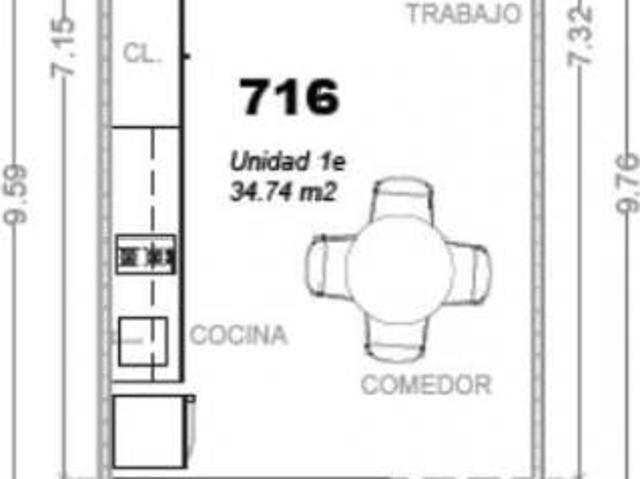 Dpto. tipo LOFT en Venta Centro De Guadalajara, frente al Parque Morelos