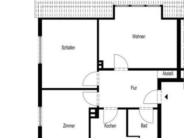 DREI ZIMMER DACHGESCHOSSWOHNUNG IN GEVELNDORF