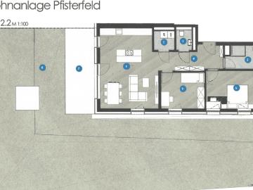 Dreizimmer Gartenwohnung Top 2.2 in Fügen WA Pfisterfeld