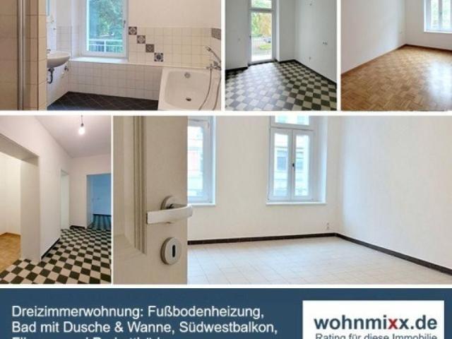 Dreizimmer, Küche, Balkon, Bad mit Du. & Wanne, FB Heizung!