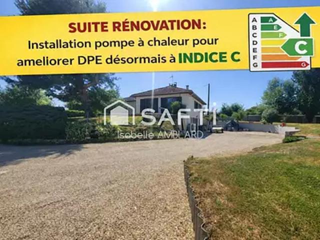 Druillat 01160 Achat / Vente maison 6 pièces t6 piscine terrasse
