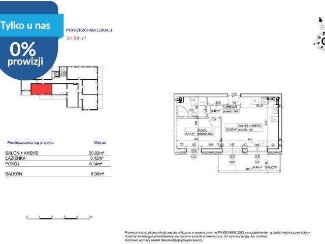 Dwupokojowe 32 m² w Bocianowie polecam