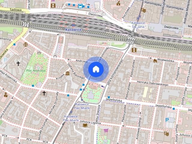 Dwupokojowe, ścisłe Centrum ul. Słowackiego, parking w CENIE