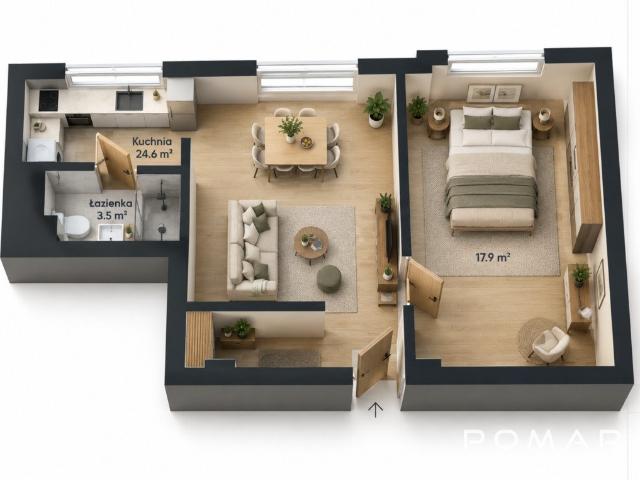 Dwupokojowe mieszkanie po remoncie w centrum Raciborza