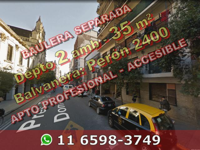 Dto Balvanera 2amb 35m2 cntrfr lumin 8o Perón 2400 u$s87.000 en Inmomap