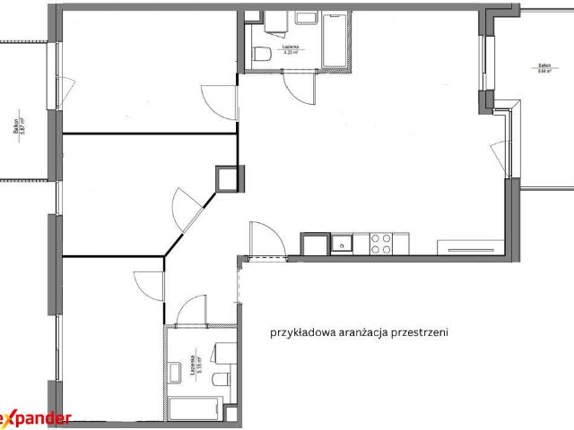 Duże 4 pokojowe mieszkanie z możliwością aranżacji blisko Centrum