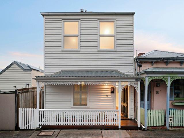 Dual Level Victorian with City Skyline in View