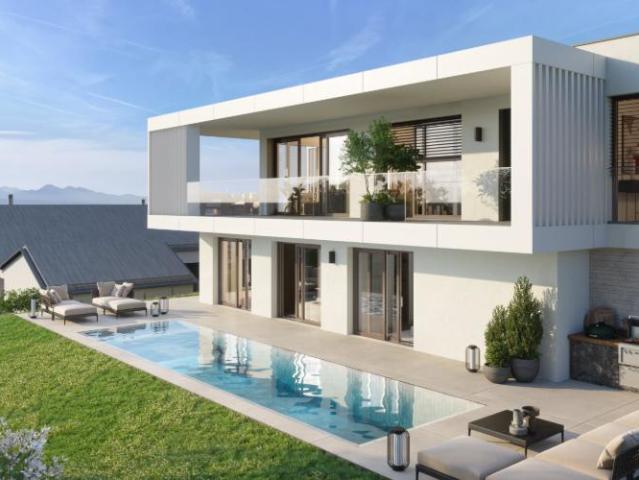 Villa mit Aussicht auf den Anhöhen von Lutry