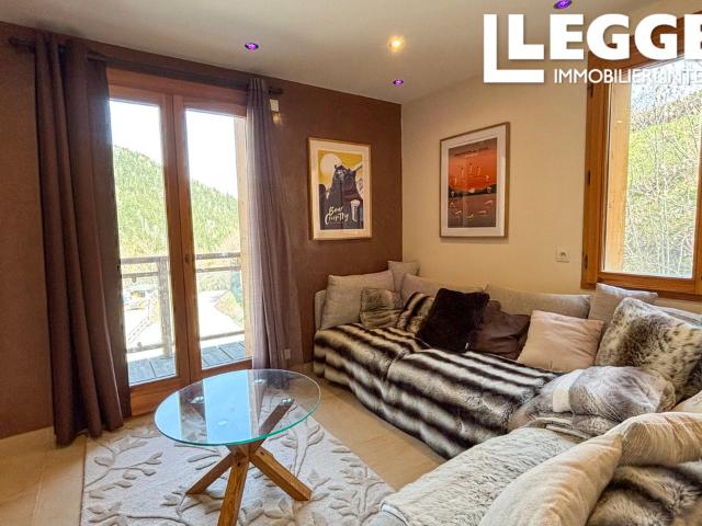 Duplex appartement avec deux grandes chambres et 22m² terrasse. Peisey Village seulement quelques mètres