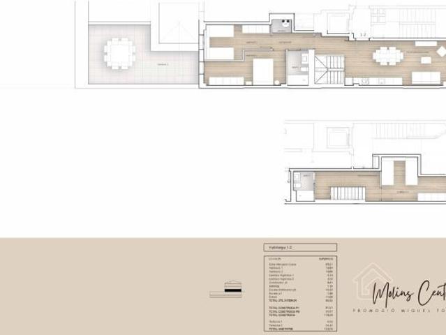 Dúplex de obra nueva de 3 habitaciones con terraza y balcón