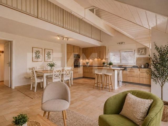 Duplex im Obergeschoss | Kathedralendecke, 180° Blick auf die Alpen und die Landschaft Rolle/Nyon Region