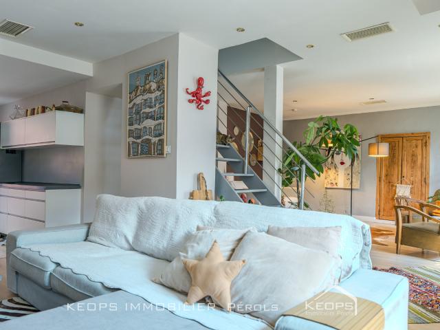 Duplex lumineux avec terrasses au cœur de Pérols