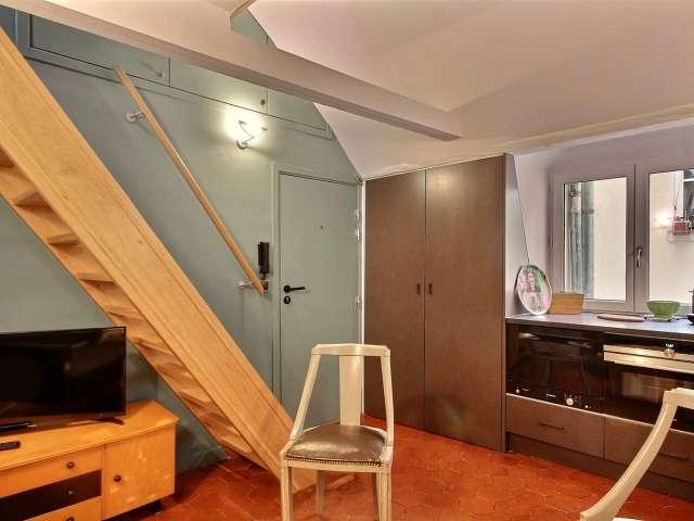 Duplex meublé à louer, 1 chambre 23 m² Saint Germain Paris