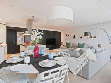 Duplex penthouse on the top levels of The W Hotel in Leicester Square, with access to hotel services and a private roof terrace