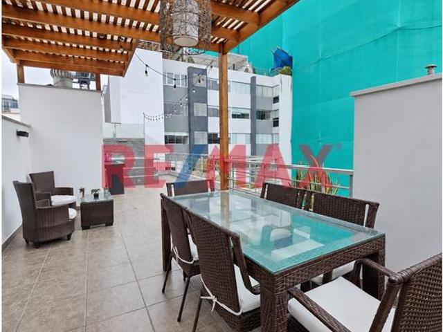 Dúplex Penthouse Amoblado Con Terraza Y Jacuzzi En Alquiler En Miraflores