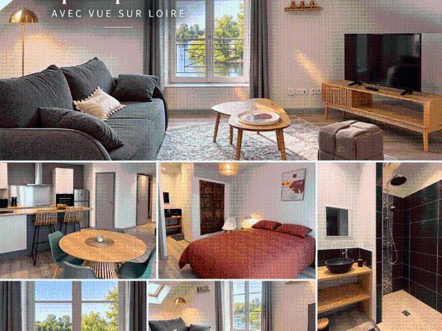 Duplex premium meublé avec vue Loire Orléans