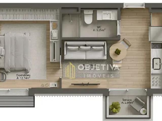 Duplex à venda 1 Quarto 1 Suite 1 Vaga 88.83M² Moinhos de Vento Porto Alegre RS | Sync Moinhos