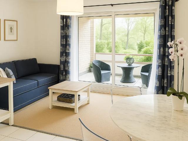 Düsseldorf Niederkassel: Möbliertes Apartment mit großer Westterrasse und Gartenblick!